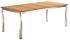 Niehoff Noah Tisch, Profilkufe, Tischplatte Teak gebürstet Ausführung: Breite 160cm