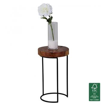 Wohnling Wohnzimmertisch AKOLA Massivholz Sheesham 28cm (WL1.554)