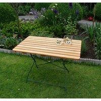 Degamo - Klapptisch Bad T&ouml;lz 70x110cm Rechteckig, Flachstahl Gr&uuml;n + Robinie