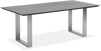 Niehoff Noah Tisch, Profilkufe HPL Tischplatte: Beton-Design Gestell: 160x95 cm T1G1-004-055