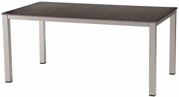 Siena Garden Slim Dining Tisch 160x90cm silber/betonoptik schiefer-antik (H71335)