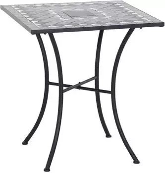 Siena Garden Como Mosaik 64x64x71cm Keramik Schwarz Matt/Mosaikoptik