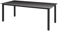 Gartentisch Schwarz 190x90x74 Cm Aluminium Und Glas - Vidaxl