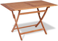 vidaXL Gartentisch Klappbar 120x70x75 cm Massivholz Teak