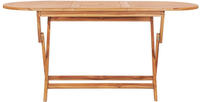 vidaXL Gartentisch Klappbar 160&times;80&times;75 cm Massivholz Teak
