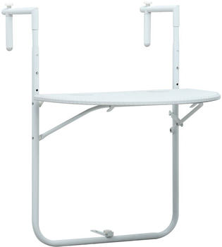 vidaXL Balcony Table in Plastic White