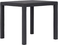 vidaXL Gartentisch Braun 79x79x72 cm Kunststoff Rattan-Optik
