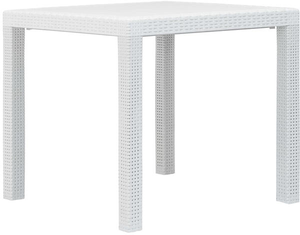 vidaXL Garden Table Plastic 79 x 79 cm White