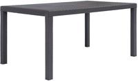 vidaXL Gartentisch Braun 150x90x72 cm Kunststoff Rattan-Optik
