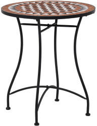 vidaXL Mosaik-Bistrotisch 60cm Keramik Braun