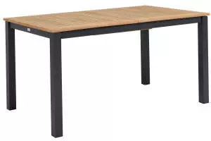 Outflexx Ausziehtisch 150/210x90cm Synchronauszug mit Butterfly-Funktion anthrazit (PTB1022-teak)