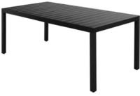 Gartentisch Schwarz 185x90x74 Cm Aluminium Und Wpc - Vidaxl
