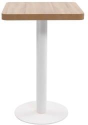 vidaXL Bistrotisch 50x50cm MDF hellbraun/weiß