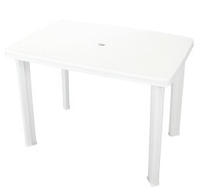 vidaXL Gartentisch Wei&szlig; 101 x 68 x 72 cm Kunststoff