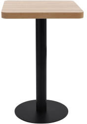 vidaXL Bistrotisch 50x50cm MDF hellbraun/schwarz