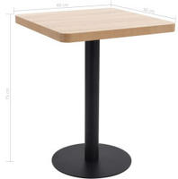 vidaXL Bistrotisch Hellbraun 60x60 cm MDF