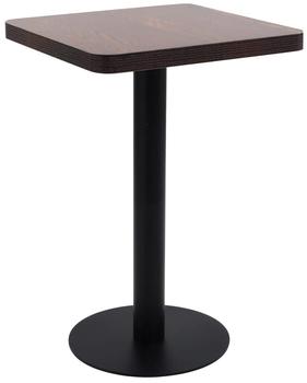 vidaXL Bistrotisch 50x50cm MDF dunkelbraun/schwarz