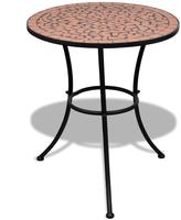 vidaXL Bistrotisch Terrakotta-Rot 60 cm Mosaik