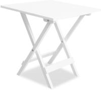 vidaXL Bistrotisch Wei&szlig; 46x46x47 cm Massivholz Akazie