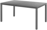 vidaXL Gartentisch Schwarz 150x90x74 cm Aluminium und WPC