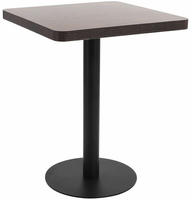 vidaXL Bistrotisch Dunkelbraun 60x60 cm MDF