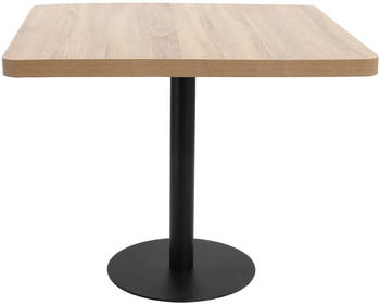 vidaXL Bistrotisch 80x80cm MDF hellbraun