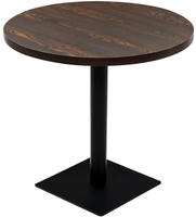 vidaXL Bistrotisch MDF und Stahl Rund 80&times;75 cm Dunkle Esche