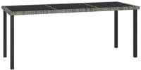 vidaXL Garten-Esstisch Grau 180x70x73 cm Poly Rattan