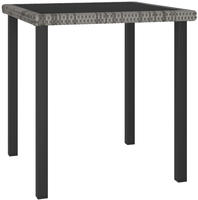 vidaXL Garten-Esstisch Grau 70x70x73 cm Poly Rattan