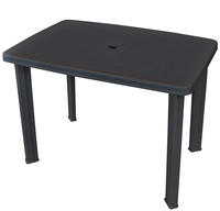 vidaXL Gartentisch Anthrazit 101x68x72 cm Kunststoff