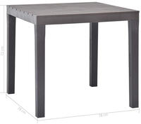 vidaXL Gartentisch Moccafarben 78 x 78 x 72 cm Kunststoff