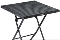 Gartentisch Wetterfest Klappbar 65x65cm Balkontisch Polyrattan Outdoor Klein 60kg