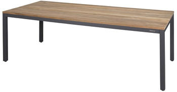 Zebra Möbel Zebra Alex 220x100cm Graphit/Teak Recycelt