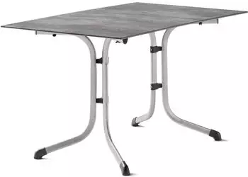 Sieger Polytec Klapptisch 120x80cm graphit/Beton hell