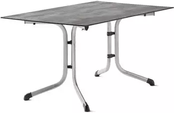 Sieger Polytec Klapptisch 140x90cm graphit/Beton hell