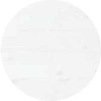 vidaXL Tischplatte Wei&szlig; &Oslash;80x2,5 cm Massivholz Kiefer
