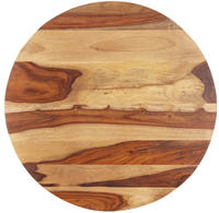 vidaXL Tischplatte Massivholz Akazie Rund 25-27 mm 70 cm
