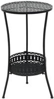 vidaXL Bistrotisch Schwarz 40x70cm Metall