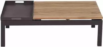 Siena Garden Alvida Gartentisch 102 x 70 x 27,5 cm Teakholz natur/anthrazit