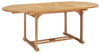 vidaXL Garten-Ausziehtisch 150-200x100x75 cm Massivholz Teak
