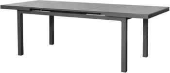 Outflexx Premium Ausziehtisch graphit Aluminium/Glas 180/240x100cm automatischer Ausziehmechanismus (PT5203-new graphit)