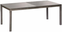 Merxx Semi Ausziehtisch, 150 (220) x 90 cm, Aluminium/Glas, Graphit