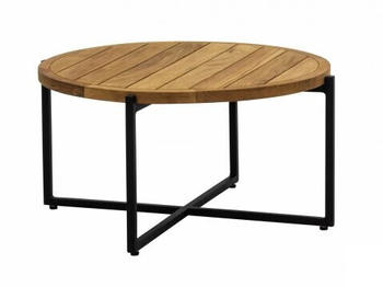 Applebee Condor Loungetisch Ø74x38cm Aluminium/Teak schwarz/natur (70001296)