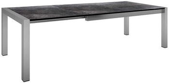 Stern Ausziehtisch 174/214/254x90cm Edelstahl/Silverstar dunkelgrau/hellgrau (431711)