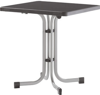 Sieger Gartentisch Mecalit Metall 70x70cm klappbar grau