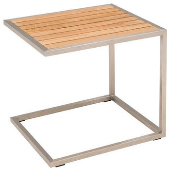 OUTLIV. Pasadena Beistelltisch 45x50x45cm Edelstahl/Teak braun