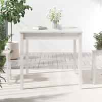 vidaXL Gartentisch Wei&szlig; 82,5x82,5x76 cm Massivholz Kiefer