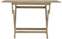 vidaXL Gartentisch Klappbar Grau 120x70x75 cm Massivholz Teak