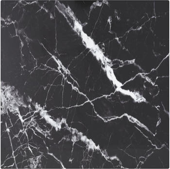 vidaXL Tischplatte 30x30 cm 6 mm Hartglas in Marmoroptik schwarz