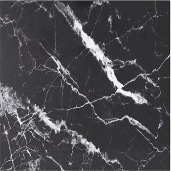 vidaXL Tischplatte 70x70 cm 6 mm Hartglas in Marmoroptik schwarz